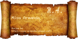 Miss Armanda névjegykártya
